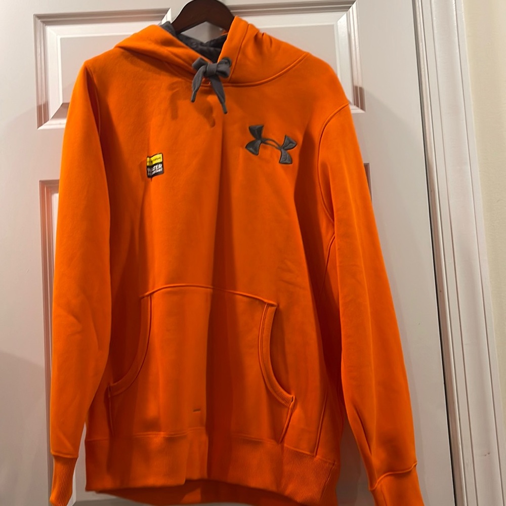 Never before worn brand new orange under armor hoodie